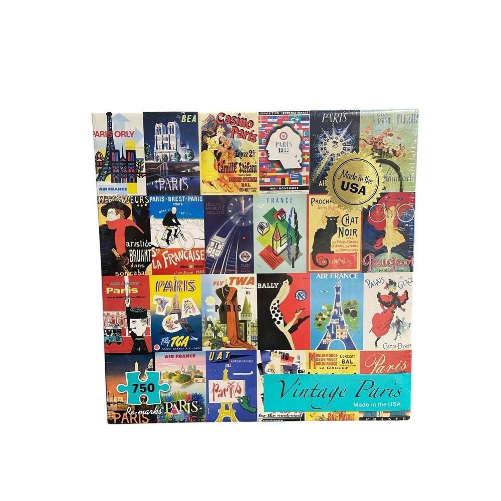 Re-marks Vintage Paris 750 Piece Jigsaw Puzzle New Sealed Made in USA